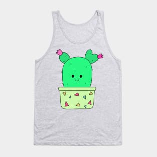 Cute Cactus Design #55: Young Happy Cactus Tank Top